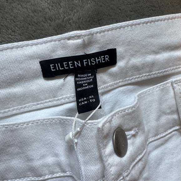 Eileen Fisher Ivory Straight Leg Jeans - Picture 6 of 7